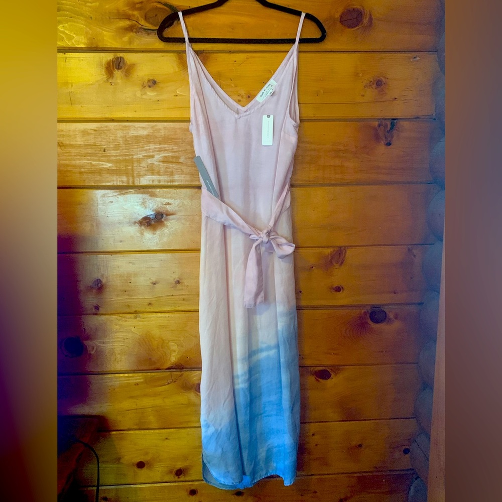 NWT Anthropologie cloth & stone xl pink-to-blue ombré sleeveless  summer dress